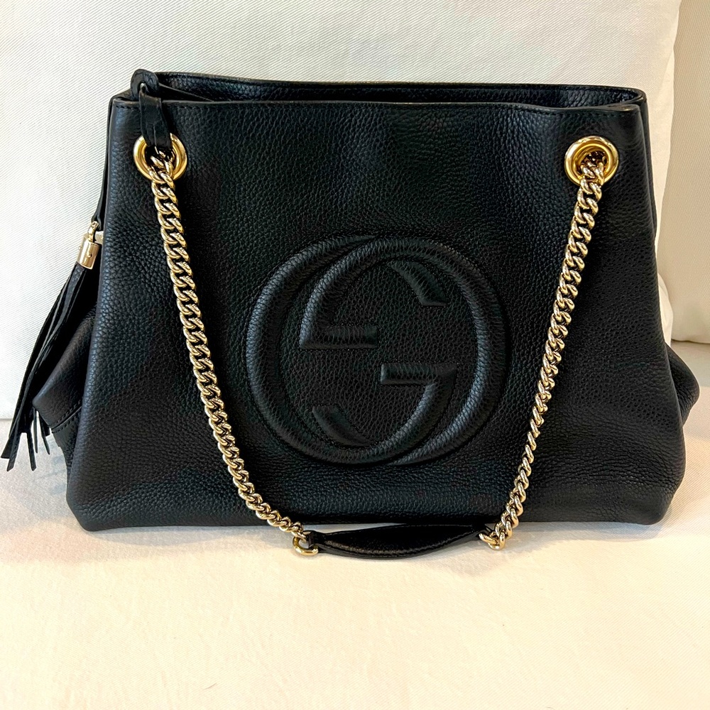 Authentic Gucci Soho Medium Chain Tote